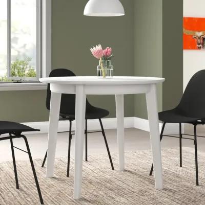 Atle 36" Round Dining Table in Matte White