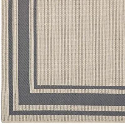 Rim Solid Border 8x10 Indoor and Outdoor Area Rug