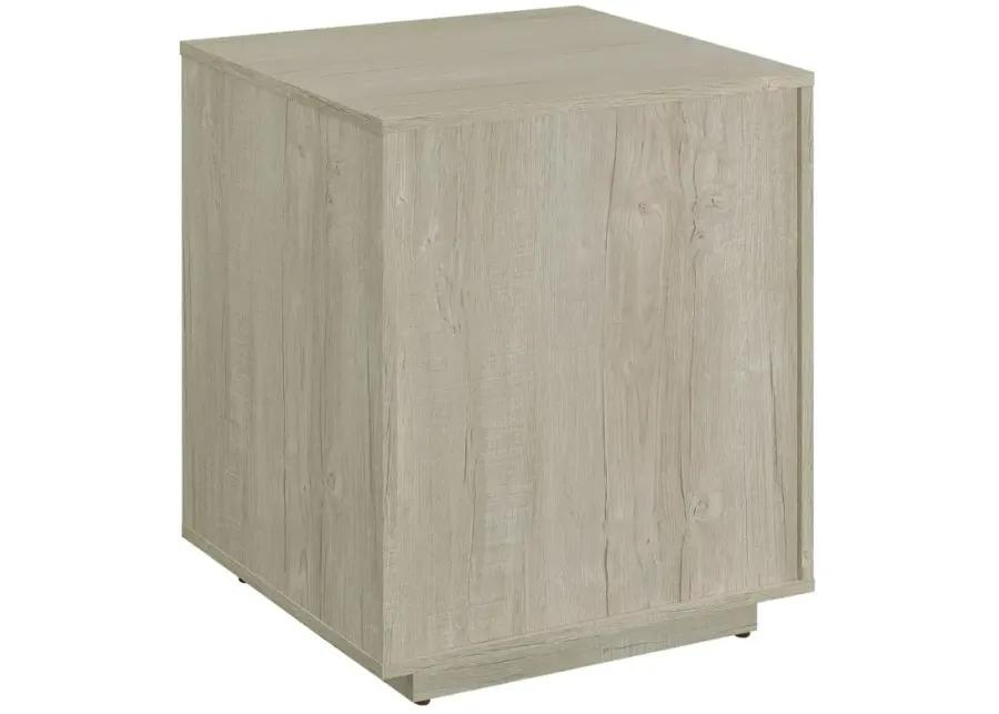 Loomis 3-drawer Square File Cabinet Whitewashed Grey