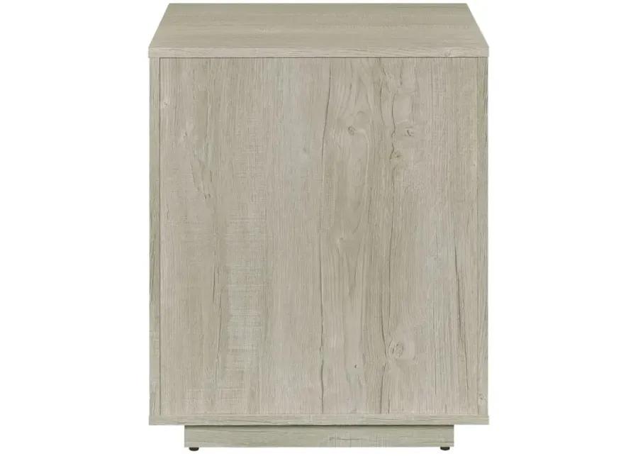 Loomis 3-drawer Square File Cabinet Whitewashed Grey