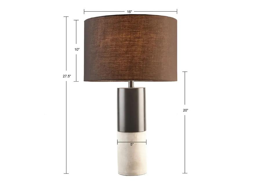 Hampton Hill Fulton  Black/Grey Concrete Table Lamp