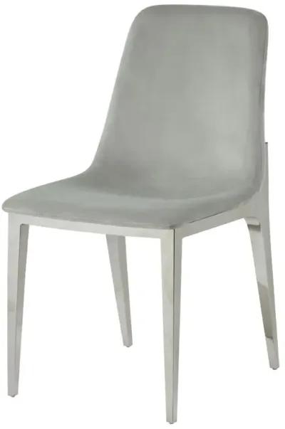 Irene Upholstered Side Chairs Light Grey and Chrome (Set of 4)