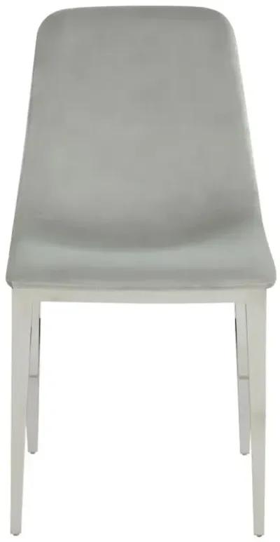 Irene Upholstered Side Chairs Light Grey and Chrome (Set of 4)