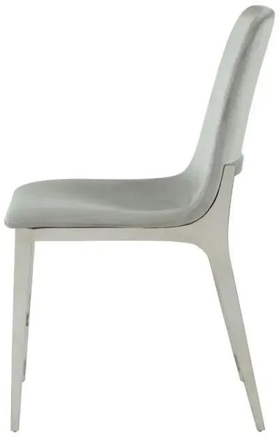 Irene Upholstered Side Chairs Light Grey and Chrome (Set of 4)