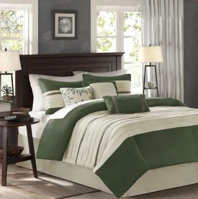 Madison Park Palmer Green 7 Piece Comforter Set