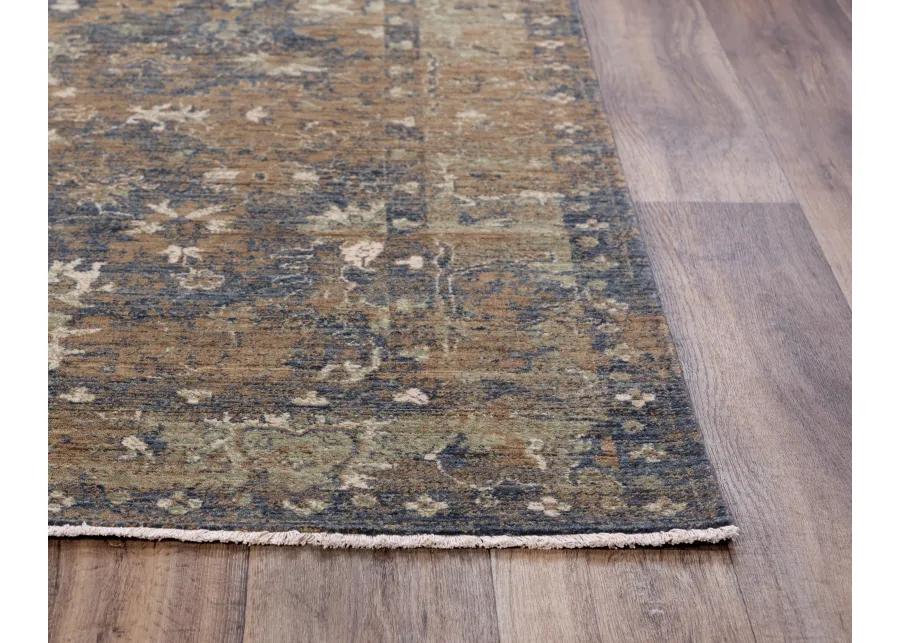 Platinum Charcoal Distressed Classical Proprietary Wool 5' x 8' Rectangle Rug