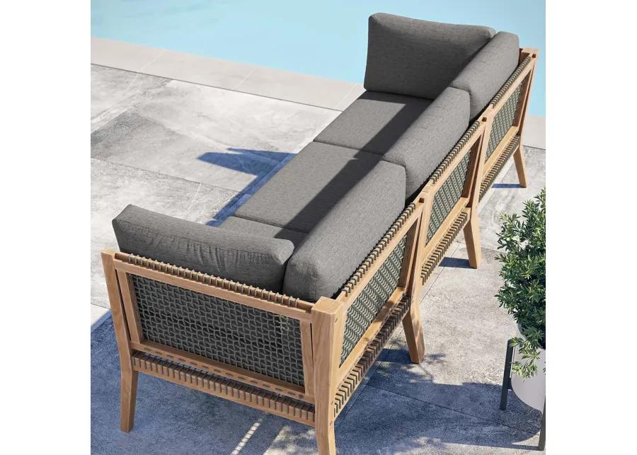 Clearwater Outdoor Patio Teak Wood Sofa