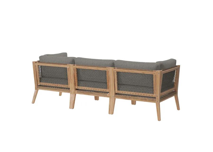 Clearwater Outdoor Patio Teak Wood Sofa