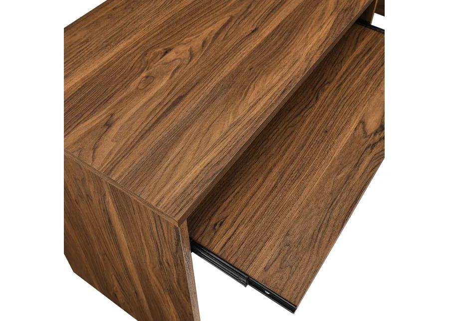 Venture L-Shaped Wood Office Desk