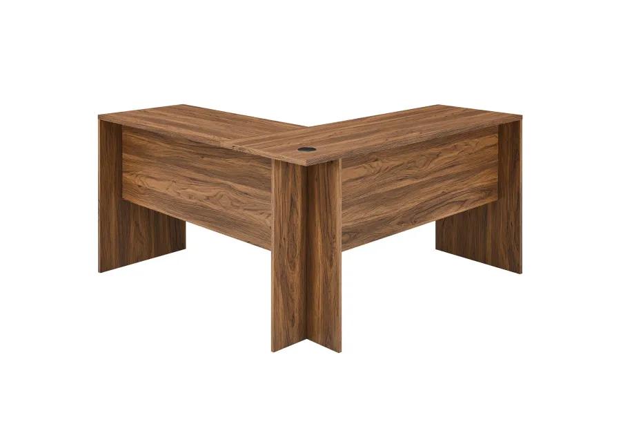 Venture L-Shaped Wood Office Desk