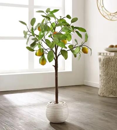 FAUX LEMON POTTED TREE