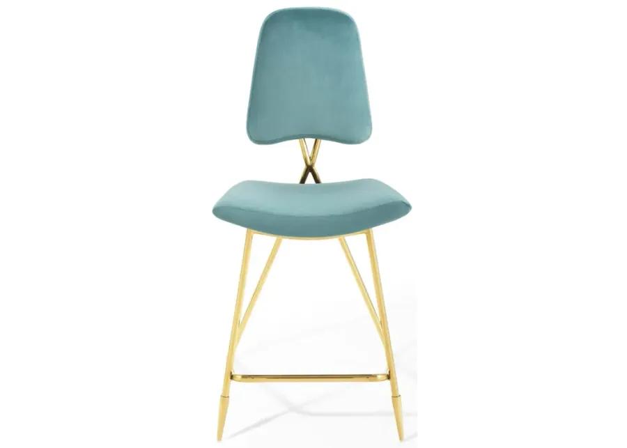 Ponder Performance Velvet Counter Stool