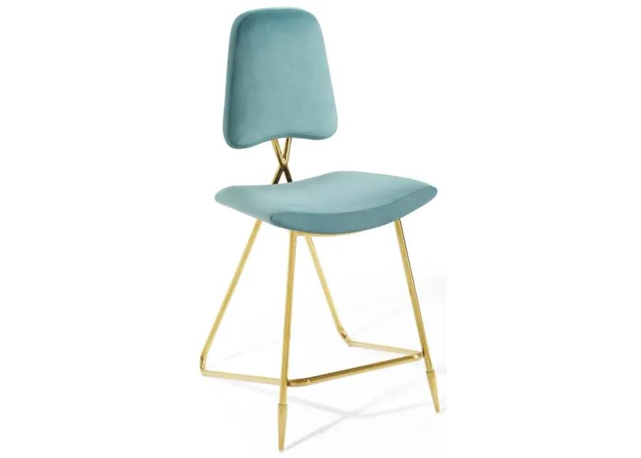 Ponder Performance Velvet Counter Stool