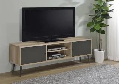 Allie 2-Door TV Stand With Storage Shelf