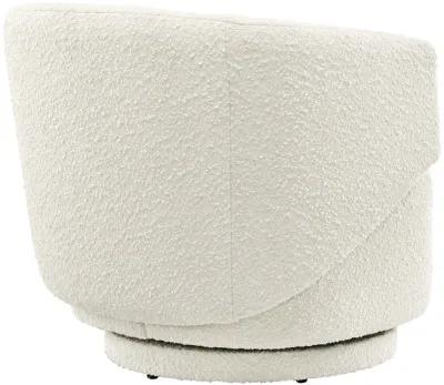 Celestia Boucle Fabric Swivel Chair