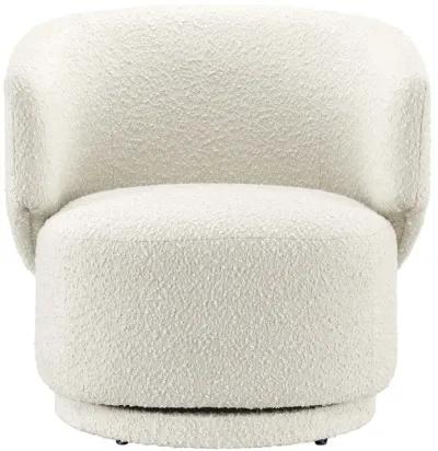 Celestia Boucle Fabric Swivel Chair