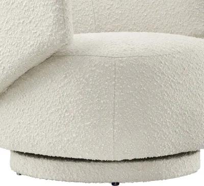 Celestia Boucle Fabric Swivel Chair