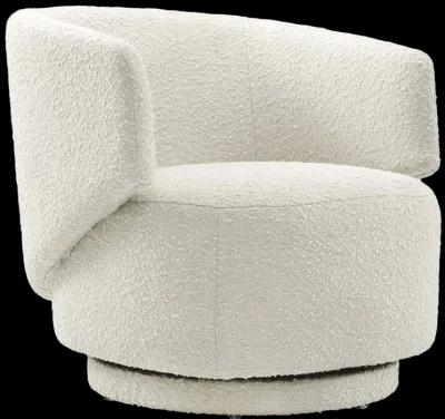 Celestia Boucle Fabric Swivel Chair