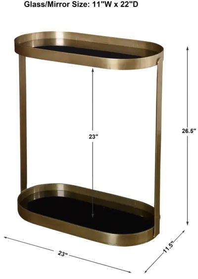 Adia Antique Gold Accent Table