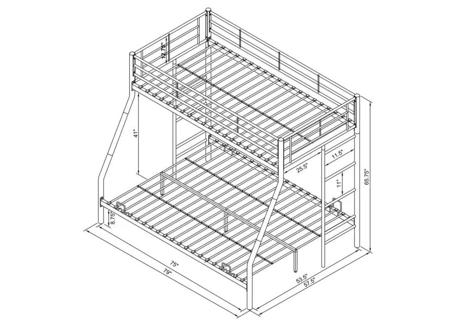 Hayward Twin Over Full Bunk Bed Black