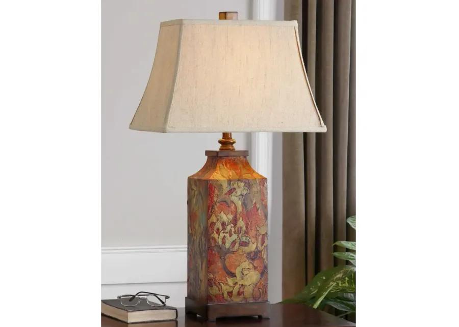 Colorful Flowers Table Lamp