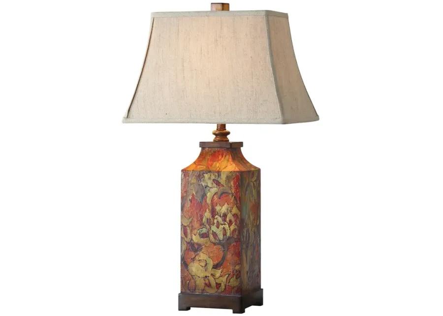 Colorful Flowers Table Lamp