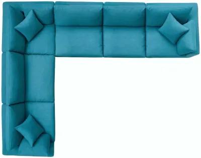 Commix Down Filled Overstuffed 6 Piece Sectional Sofa Set