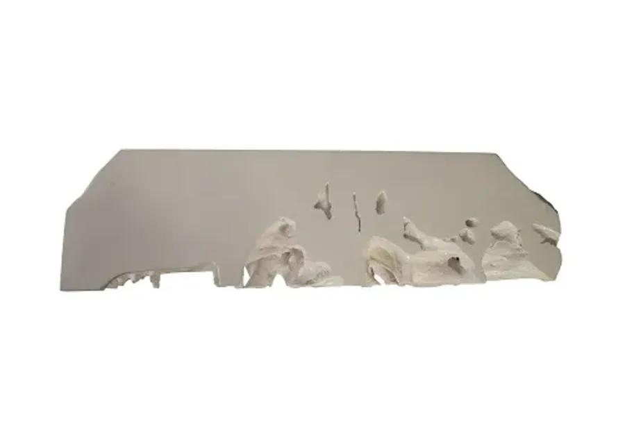 cast root console table, gel coat white