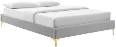 Colette Full Performance Velvet Platform Bed