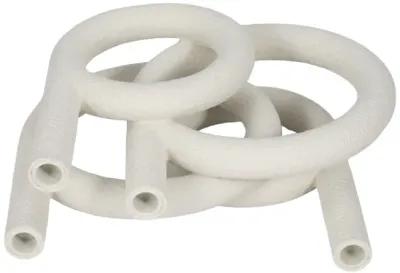 15" Looped 4-taper Candleholder, White