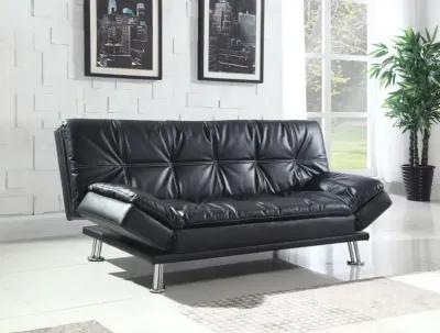 Dilleston Tufted Back Upholstered Sofa Bed Black