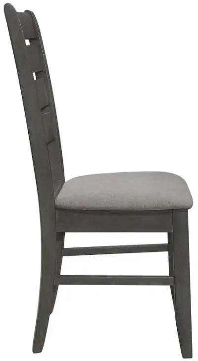 Dalila Ladder Back Side Chair (Set of 2) Grey and Dark Grey