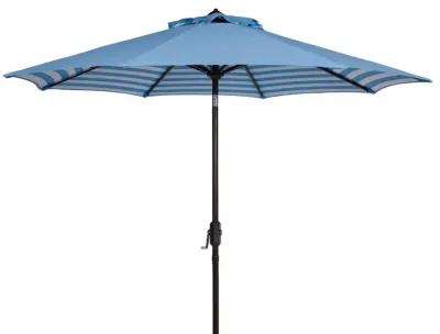 Athens Inside Out Striped Crank Outdoor Auto Tilt Umbrella