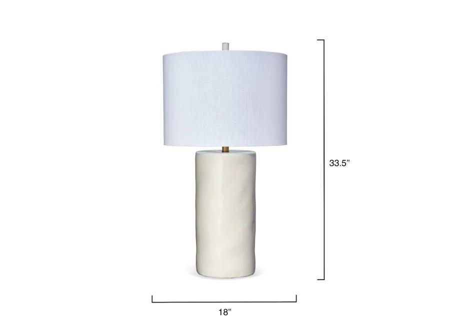 Undertow Ceramic Table Lamp, Cream