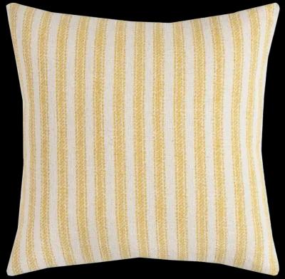 Ticking Stripe Yellow Pillow