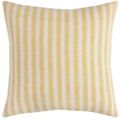 Ticking Stripe Yellow Pillow