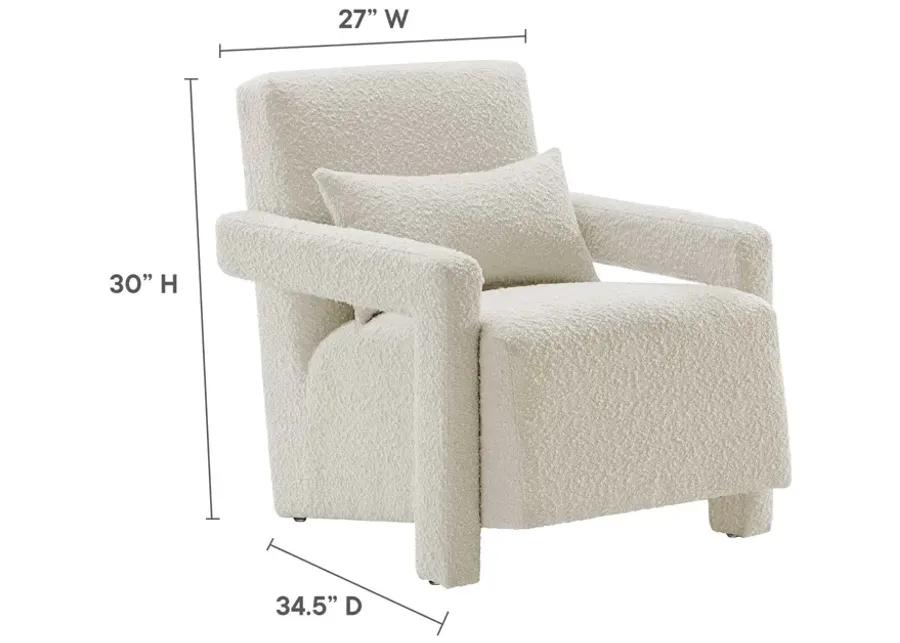 Mirage Boucle Upholstered Armchair