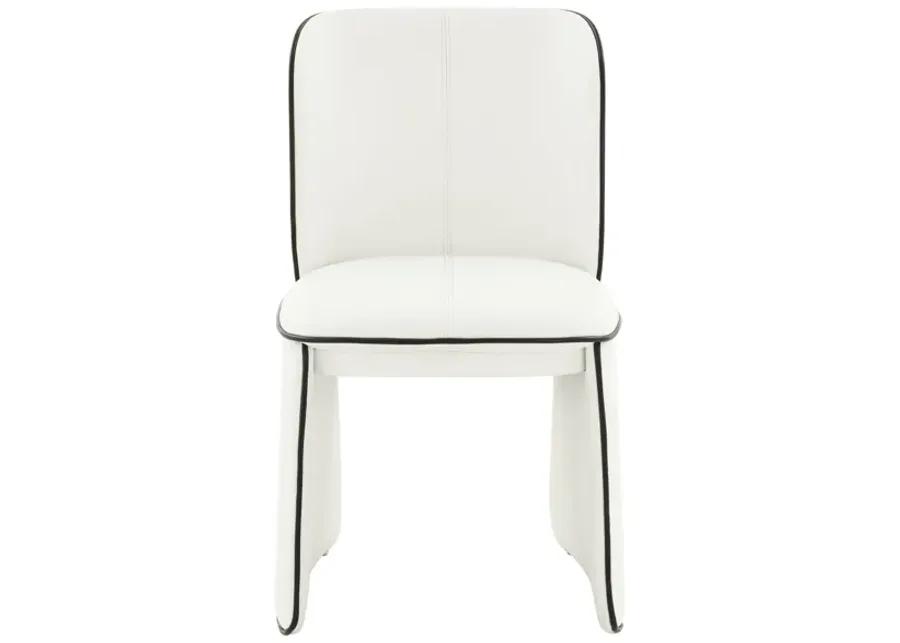 Kinsley Cream Vegan Leather Dining Chair