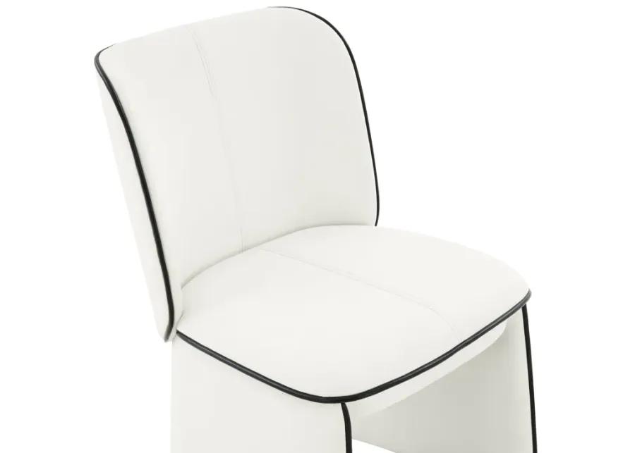 Kinsley Cream Vegan Leather Dining Chair