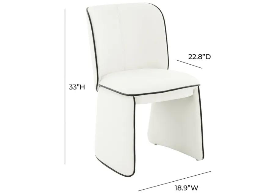 Kinsley Cream Vegan Leather Dining Chair