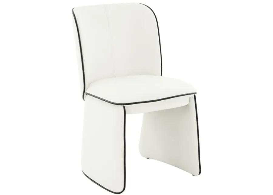 Kinsley Cream Vegan Leather Dining Chair