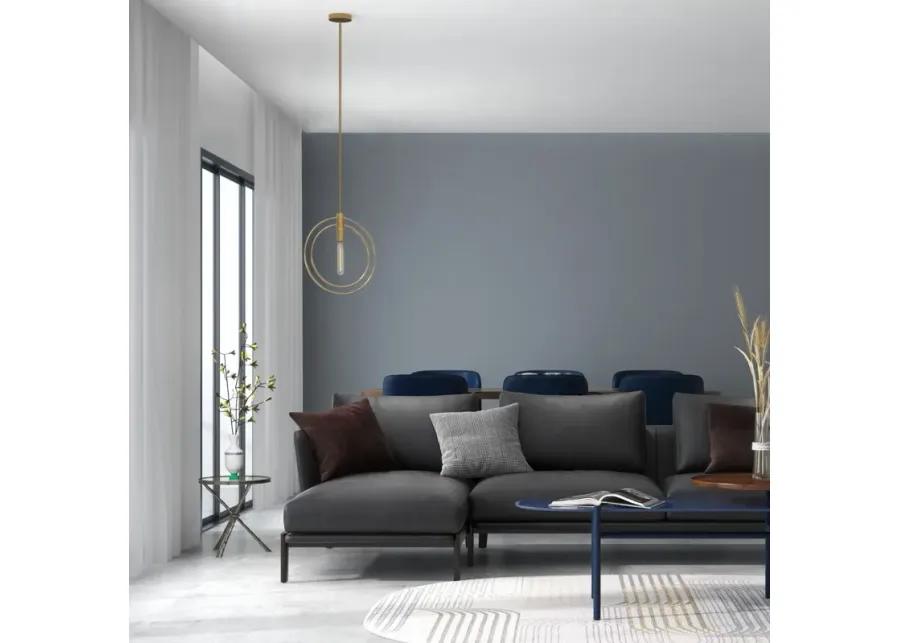 Nyla Single Light Brass Pendant