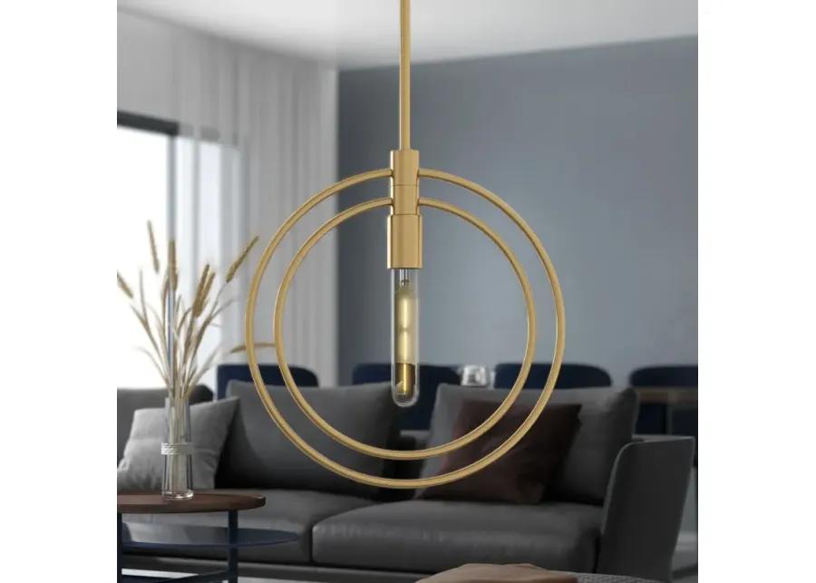 Nyla Single Light Brass Pendant