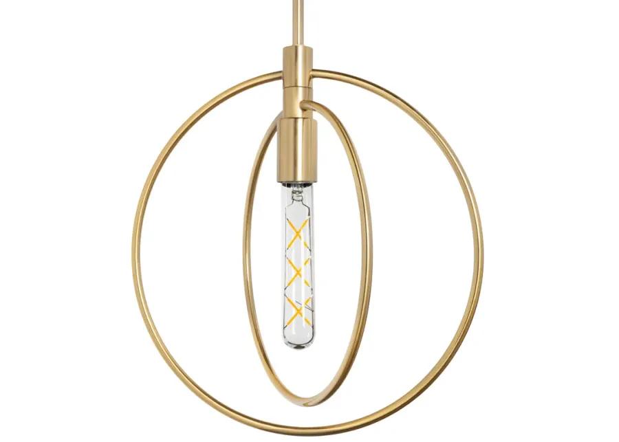 Nyla Single Light Brass Pendant