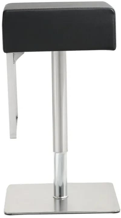 seville black stainless adjustable barstool