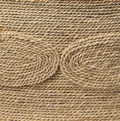 Barbados Oval Corn-Straw Coffee Table