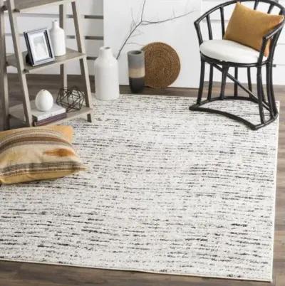 Adirondack Contemporary Ivory / Silver 2'-6" X 10' Powerloomed Rug