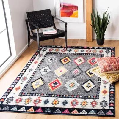 ADIRONDACK Contemporary Grey / Ivory 2'-6" X 8' Powerloomed Rug