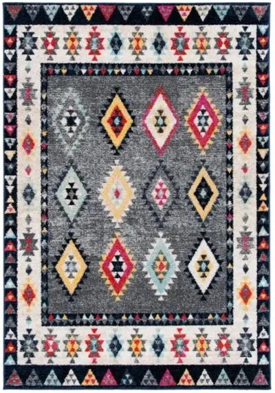 ADIRONDACK Contemporary Grey / Ivory 2'-6" X 8' Powerloomed Rug