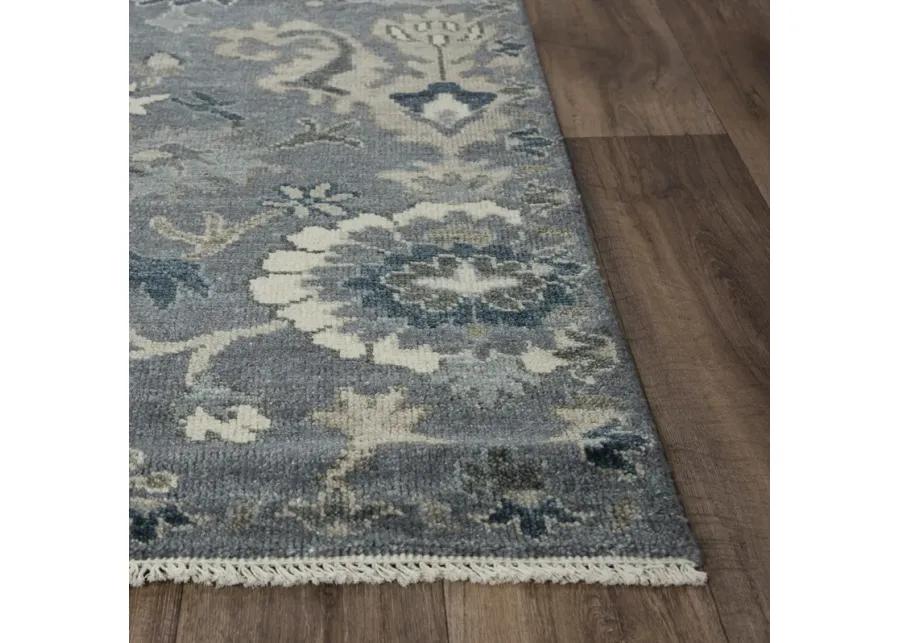 Ashton Gray  Hand Spun Wool/Tencel 6' x 9' Rectangle Rug